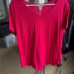 White Stag Pink Relaxed Short Sleeve Tee